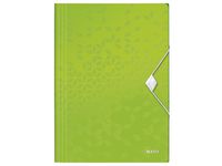 Gummibandsmapp 3-kl Leitz WOW A4 PP grön