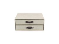 Skrivbordsbyrå kartong 2-lådor linne