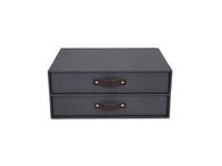 Skrivbordsbyrå kartong 2-lådor svart