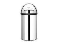 Papperskorg Push bin 60l Blank stål