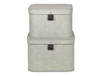 Förvaringsbox m.lock kartong linne 2/FP