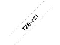 Tape 9mm TZe-221 Svart på Vit