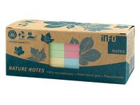 Notes INFO NOTES recy 75x75 färger 12/FP