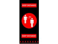 Mattor Håll Avstånd 90x200cm röd/svart