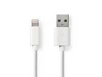 Kabel NEDIS Lightning - USB A 1m Vit