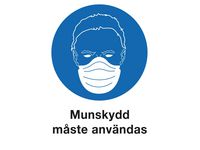 Skylt Använd Munskydd A4 Plast