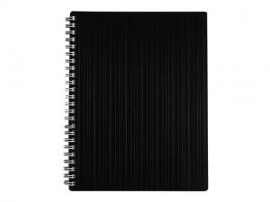 Kollegieblock A4 PP svart linjerat