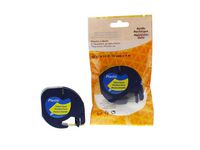 Tape Plast 12mm Svart på Gul