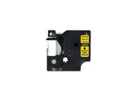 Tape 12mm Svart på Gul