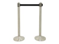 Avspär.stolpe+fot SECURIT svart förläng