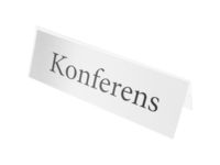 Hållare bordsskylt transp 40x150mm