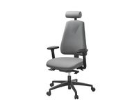 Kontorsstol LD6340 grå m armstöd