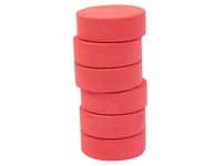 Färgblock 44 mm, ljusröd / 6 st
