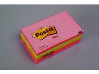 Notes POST-IT linjerat 76x127mm neon