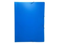 Gummibandsmapp plast A4 blå