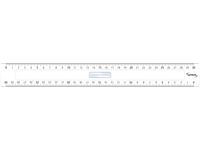 Linjal  med 2 mått 30cm glasklar