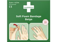 Plåster CEDERROTH SoftFoam beige3cmx4,5m