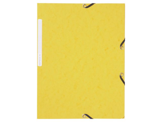 Gummibandsmapp  A4 3-kl gul 10/FP