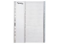 Plastregister  A4 PP 1-31 grå