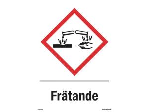 Skylt Frätande A4 Plast