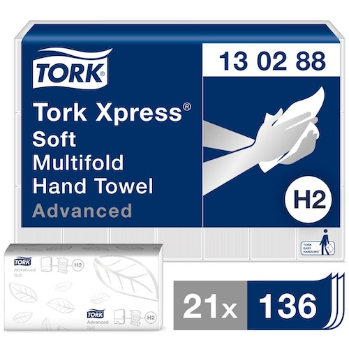 Handduk TORK Adv H2 Xpress 2856/fp