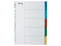 Plastregister  A4 5-flik otryckta