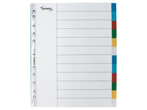 Plastregister  A4+ PP 12-flik färg