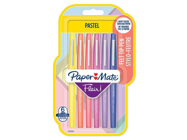 Märkpenna PAPERMATE Flair pastell 6/FP