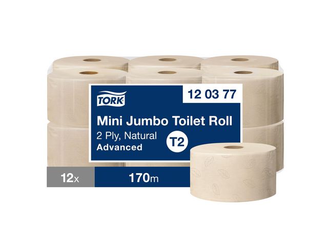 Toalettpapper TORK Jumbo T2 natur 12/FP