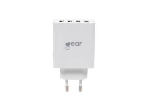 Laddare Vägg GEAR 220V 4xUSB-A 5A/25W