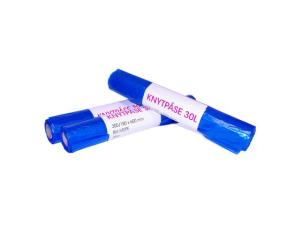 Plastsäck knyt MD 30L 15my blå 25/RL