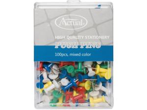 Kartnål ACTUAL cylindf. sort färg100/FP