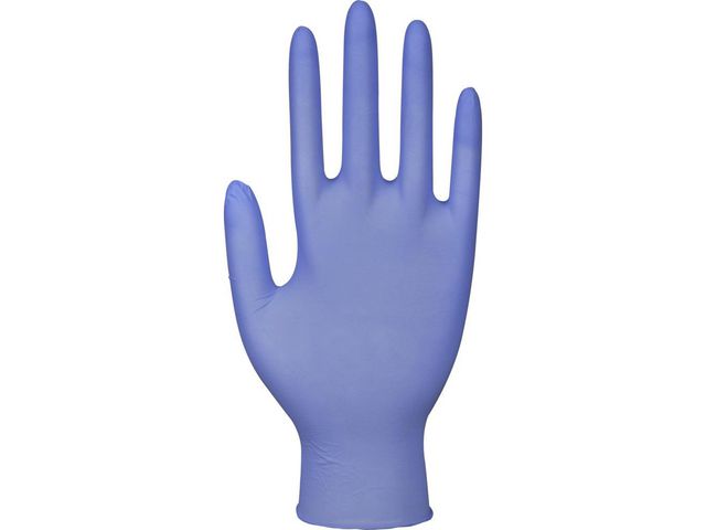 Nitrilhandske Puderfri Blå XS 150/FP