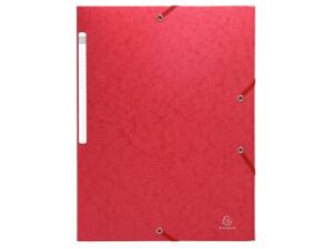 Gummibandsmapp SCOTTEN 3-klaff A4 röd