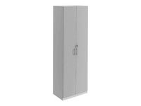 Hylla med dörrar 5-plan monterad grå