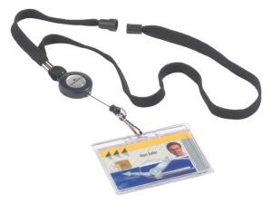 Nyckelband DURABLE med jojo svart 10 fp