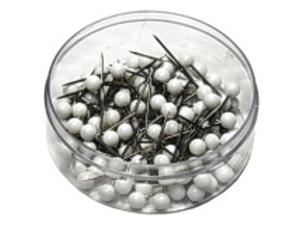 Kartnålar ACTUAL runda vit 100 fp