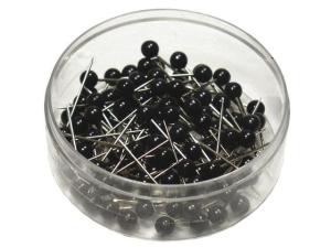 Kartnålar ACTUAL runda svart 100 fp