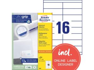 Etikett AVERY UG 105x33 8mm 1600 fp