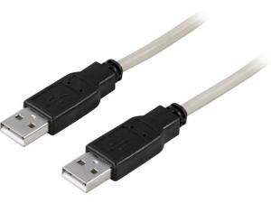 Kabel DELTACO USB 2 0 A-A 3m grå svart