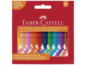 Plastkrita FABER CASTELL trekantig 12 fp