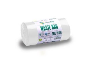 Papperskorgspåse HDPE 30L11my vit 100 rl