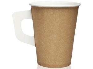 Pappersbägare 17 5cl öra brun vit 80 fp