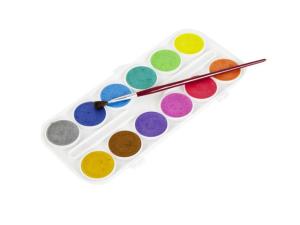 Vattenfärglåda pärlemo 12 färger