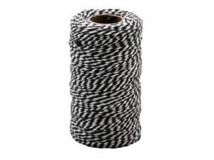 Bomullsnöre svart och vit