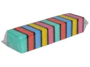 Rengöringssvamp 9x6cm 10 fp flerfärgad