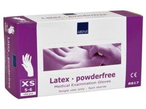 Latexhandske puderfri XS 100 fp