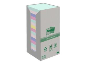 Notes POST-IT 100recy 76x76 sort f 16 fp