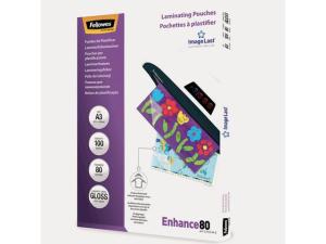 Laminat FELLOWES A3 80mic klar 100 fp