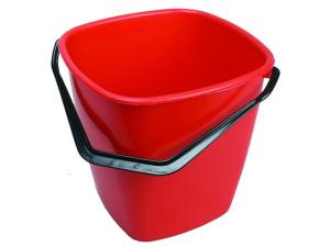 Hink fyrkantig röd 9 5L